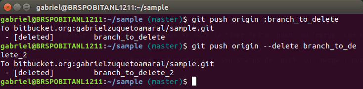 Git Como excluir branch local e remoto